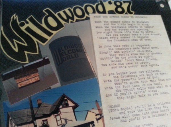The cover of the scrapbook I made following my summer in Wildwood, N.J., a few years ago...