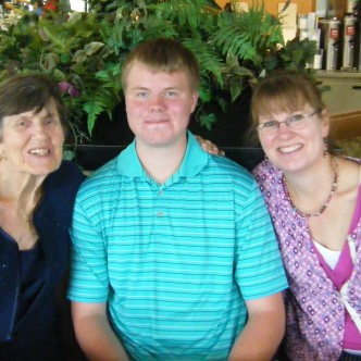 My mom with my son Adam and me on Mother's Day 2012.