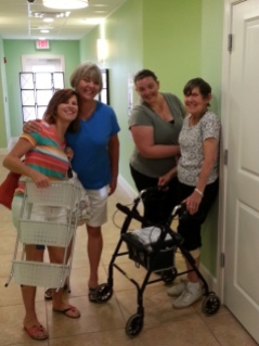 Trish, my sister-in-law Dixie, her daughter Cheryl, and my mom, as we moved her into a memory care facility.