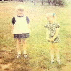 Our preschool days. I think this was the town's Easter egg hunt.